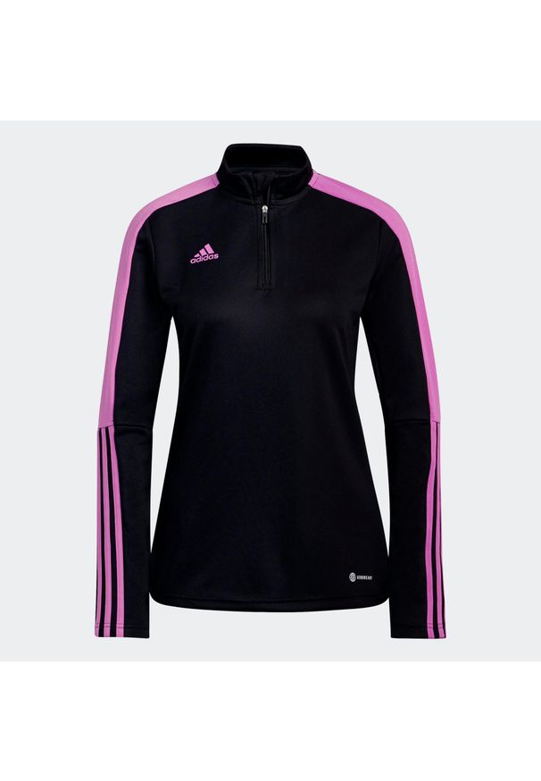 Bluza dresowa do piłki nożnej Adidas Tiro. Kolor: różowy, wielokolorowy, czarny. Materiał: dresówka. Wzór: paski