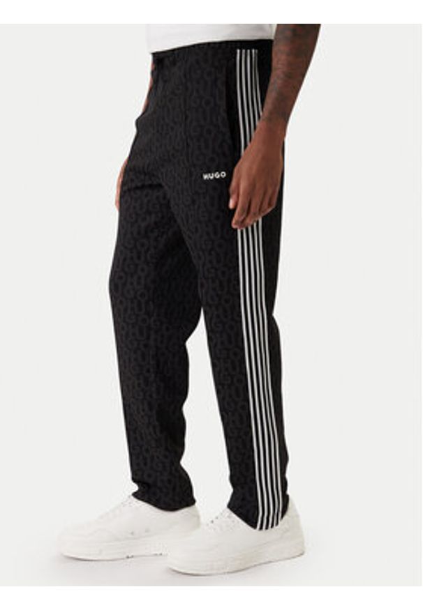 Hugo - HUGO Dres Tracksuit 50542894 Czarny Regular Fit. Kolor: czarny. Materiał: syntetyk, bawełna