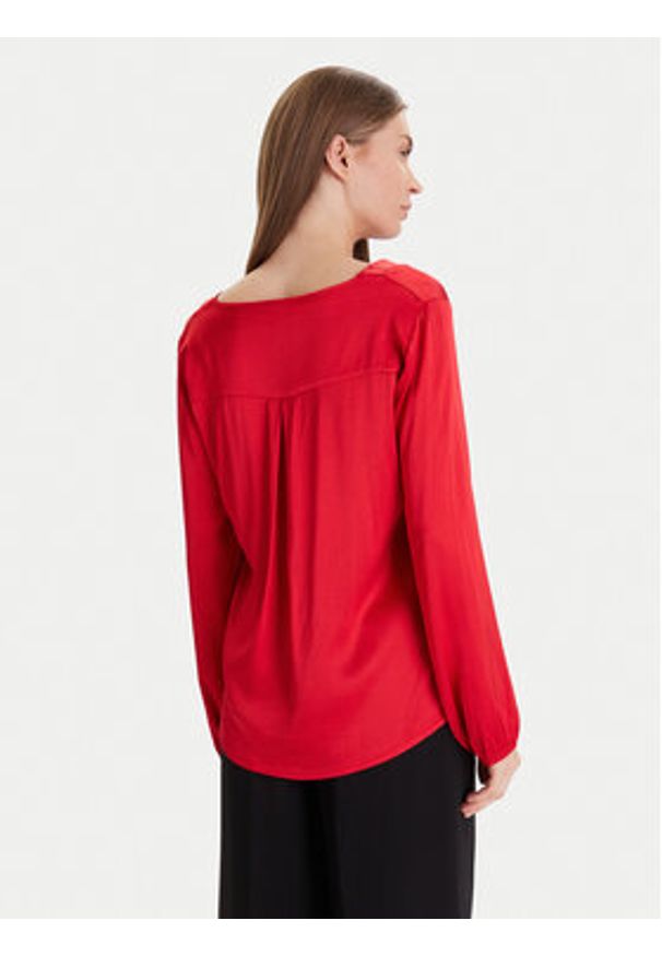 Maryley Bluzka 25IB824/18MA Czerwony Regular Fit. Kolor: czerwony. Materiał: wiskoza