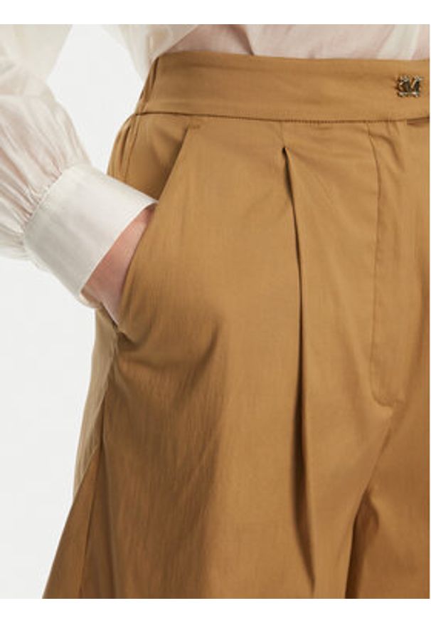 Max Mara Beachwear Bermudy Sultano 2516141019 Brązowy Relaxed Fit. Kolor: brązowy. Materiał: bawełna