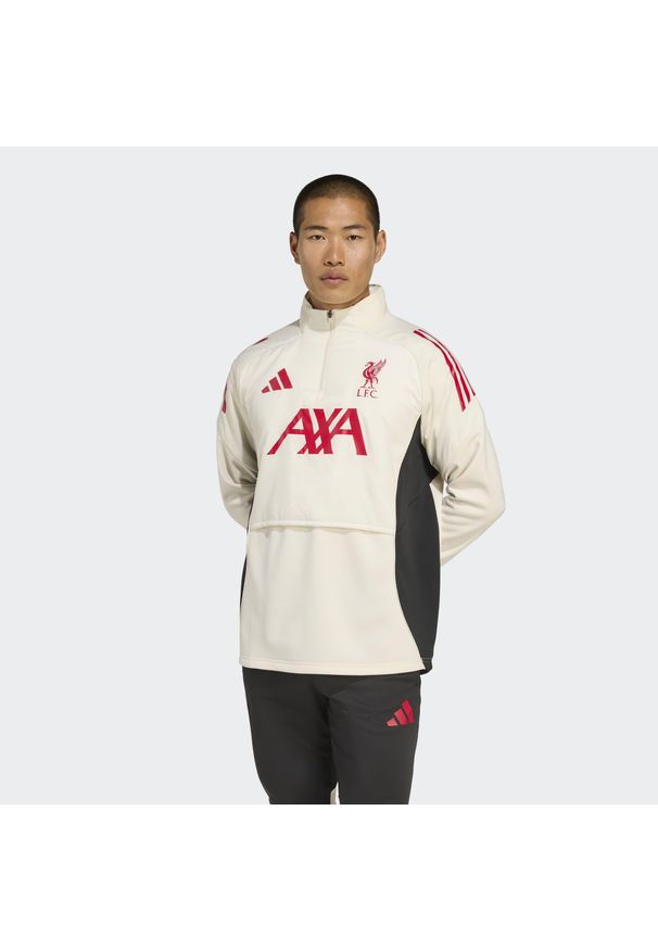 Adidas - Top Liverpool FC Tiro 25 Competition Winterized. Kolor: biały. Materiał: dresówka. Sport: piłka nożna