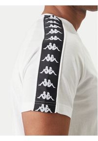 Kappa T-Shirt 303UV10 Biały Slim Fit. Kolor: biały. Materiał: bawełna #5