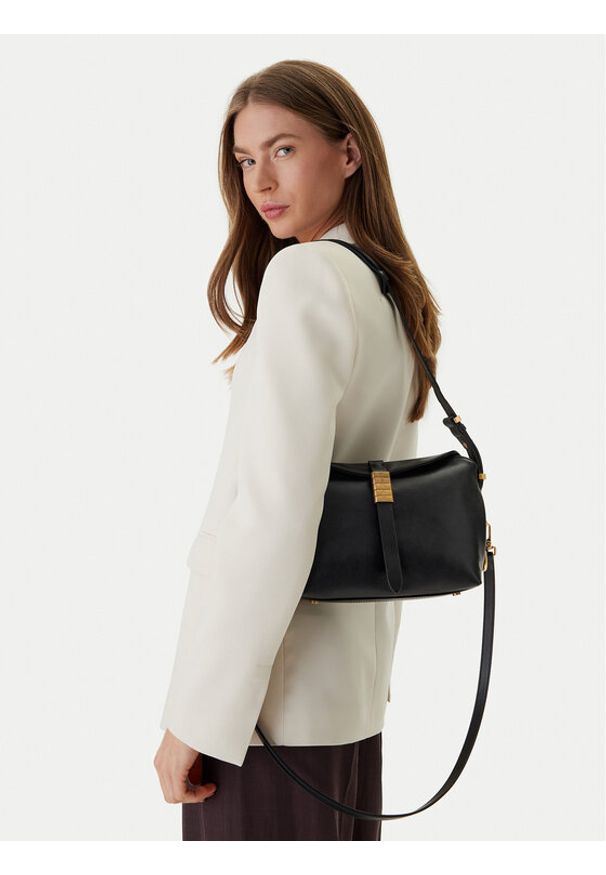 Pinko - PINKO Torebka Saddle Baguette Mini AI 25-26 PLTT 105895 A1ZX Czarny. Kolor: czarny. Materiał: skórzane