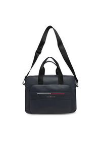 TOMMY HILFIGER - Tommy Hilfiger Torba na laptopa Th Foundation Computer Bag AM0AM13198 Granatowy. Kolor: niebieski. Materiał: skóra #5