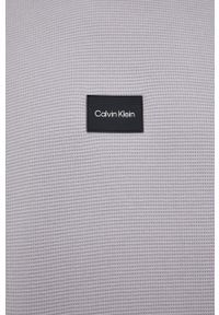 Calvin Klein - Bluza bawełniana. Okazja: na co dzień. Kolor: szary. Materiał: bawełna. Wzór: gładki. Styl: casual #5