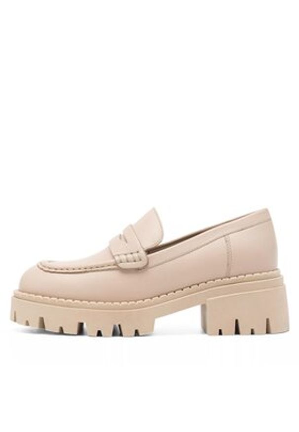 Badura Loafersy BOTRICELLO-108113 Beżowy. Kolor: beżowy. Materiał: skóra