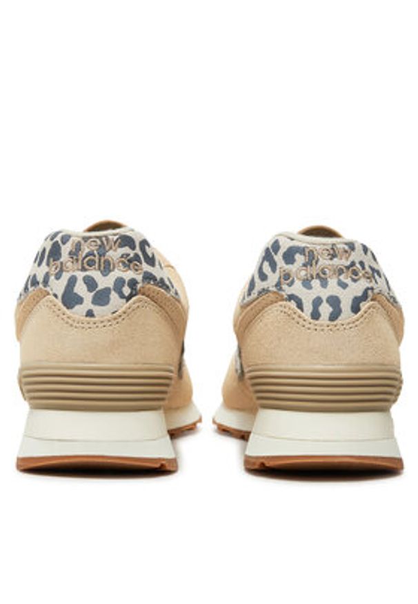 New Balance Sneakersy WL574IH2 Beżowy. Kolor: beżowy. Materiał: zamsz, skóra. Model: New Balance 574