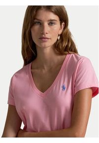 Polo Ralph Lauren T-Shirt 211902403010 Różowy Regular Fit. Typ kołnierza: polo. Kolor: różowy. Materiał: bawełna #5