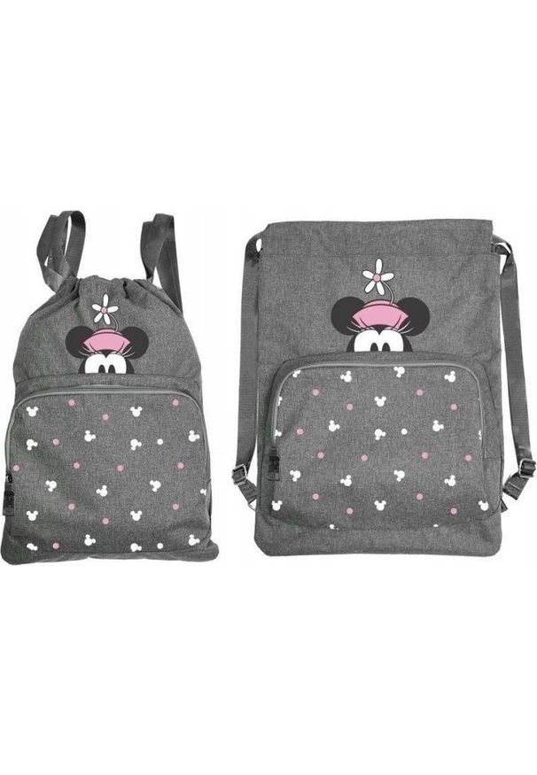 Beniamin Worko-plecak Minnie Mouse szary. Kolor: szary. Wzór: motyw z bajki