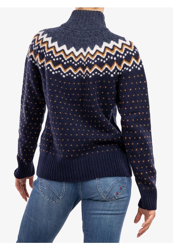 Fjällräven - Sweter damski Fjallraven Ovik Knit Cardigan. Kolor: niebieski