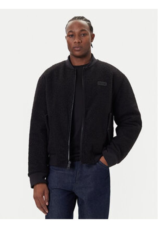 Versace Jeans Kurtka bomber 79GAS407 Czarny Regular Fit. Kolor: czarny. Materiał: syntetyk