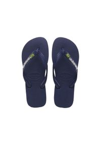 Klapki Havaianas Model 4110850 Kolor Niebieski. Okazja: na plażę. Kolor: niebieski. Materiał: syntetyk, guma. Styl: sportowy #1