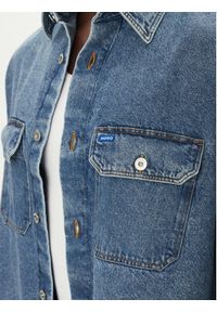 Hugo - HUGO Koszula jeansowa Ebolt 50513853 Granatowy Oversize. Kolor: niebieski. Materiał: bawełna #3