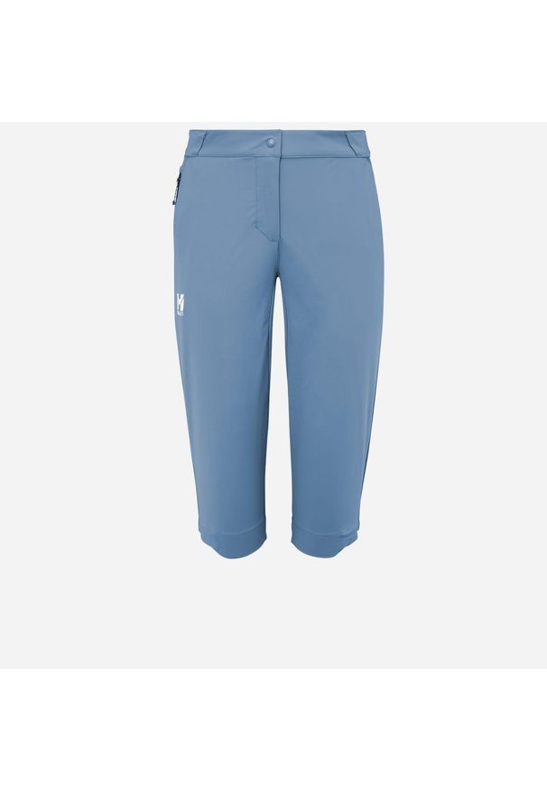 Spodenki turystyczne damskie Millet Ubic Stretch 3/4 Pant W regular fit. Kolor: niebieski. Długość: długie