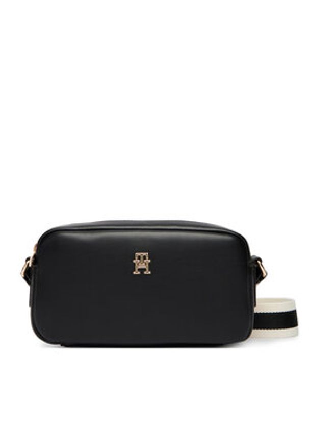 TOMMY HILFIGER - Tommy Hilfiger Torebka Th Essential Camera Bag AW0AW18370 Czarny. Kolor: czarny. Materiał: skórzane