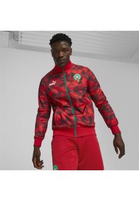 Puma - Kurtka z dresu Maroc Culture 2023. Kolor: czerwony. Materiał: dresówka