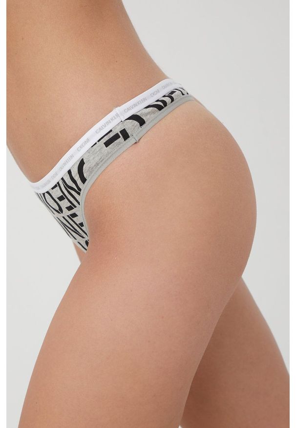 Calvin Klein Underwear stringi CK One (2-pack) kolor szary. Kolor: szary