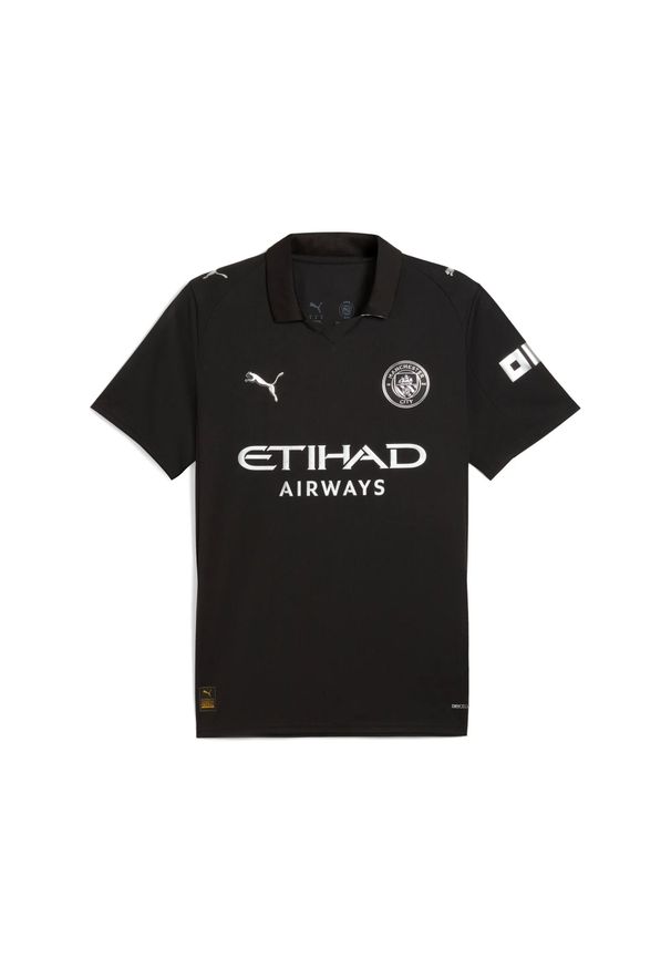 Puma - Zewnętrzna koszulka Manchester City 2025/26. Kolor: czarny. Sport: piłka nożna