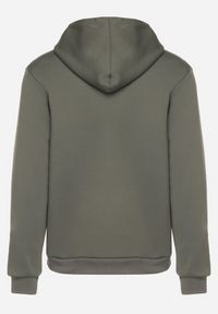 Born2be - Zielona Rozpinana Bluza z Bawełną i Kapturem Typu Oversize Diosa. Okazja: na co dzień. Kolor: zielony. Materiał: bawełna. Sezon: wiosna, jesień. Styl: klasyczny, casual #2