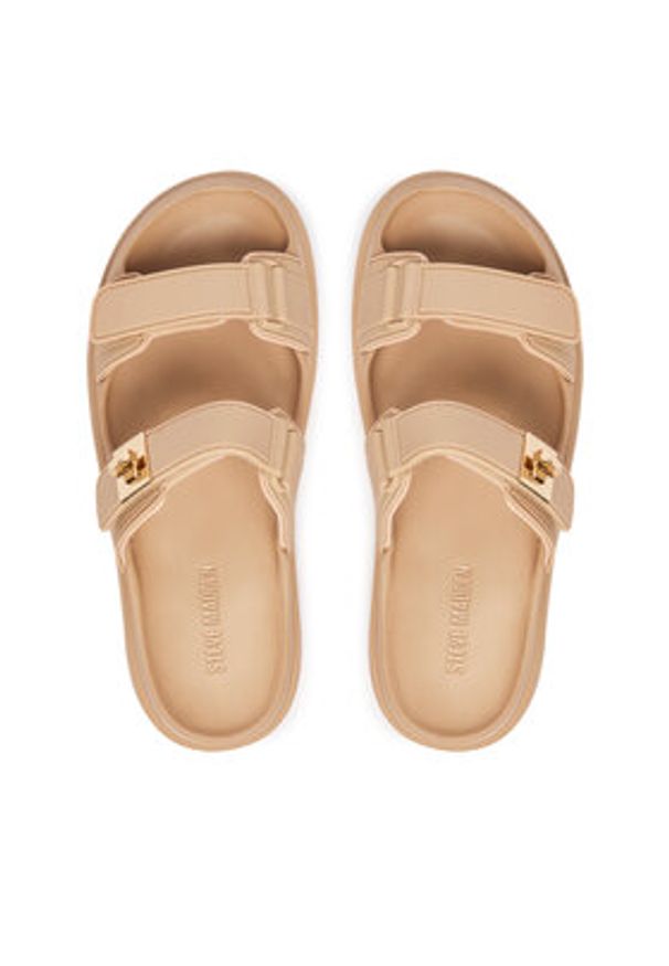 Steve Madden Klapki Bigschmona 11003858 Beżowy. Kolor: beżowy. Materiał: skóra