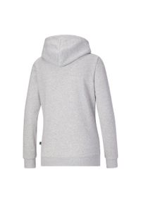 Kurtka dresowa z kapturem, zapinana na zamek, mały logo dla kobiet Puma. Typ kołnierza: kaptur. Kolor: szary. Materiał: dresówka. Wzór: aplikacja