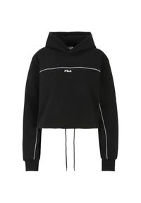 Fila - Damska Bluza Z Kapturem Laagna Crop Hoodie. Typ kołnierza: kaptur. Kolor: czarny #1