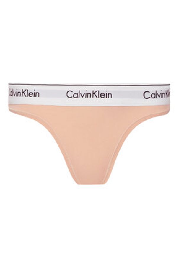 Calvin Klein Underwear Stringi 0000F3786E Pomarańczowy. Kolor: pomarańczowy. Materiał: bawełna