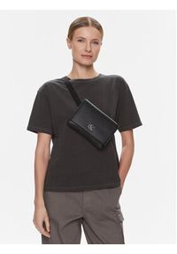 Calvin Klein Jeans Saszetka nerka Minimal Monogram Sq Waistbag20 K60K611461 Czarny. Kolor: czarny. Materiał: skóra