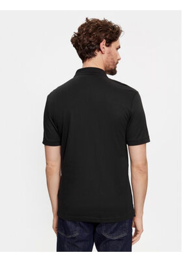 Calvin Klein Polo Smooth Cotton Slim Polo K10K111657 Czarny Regular Fit. Typ kołnierza: polo. Kolor: czarny. Materiał: bawełna