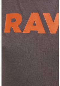 G-Star RAW - G-Star Raw t-shirt bawełniany kolor fioletowy. Okazja: na co dzień. Kolor: fioletowy. Materiał: bawełna. Wzór: nadruk. Styl: casual #4