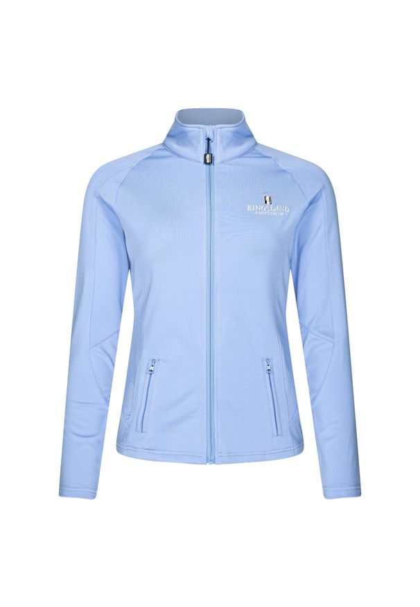 KINGSLAND - Damska koszulka do jazdy konnej Kingsland Classic. Kolor: niebieski. Materiał: polar. Długość rękawa: długi rękaw