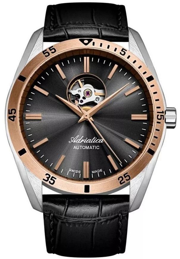 Zegarek męski Adriatica A8202.R216AO czarny. Kolor: czarny