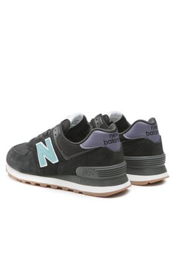 New Balance Sneakersy WL574RA Czarny. Kolor: czarny. Materiał: zamsz, skóra. Model: New Balance 574