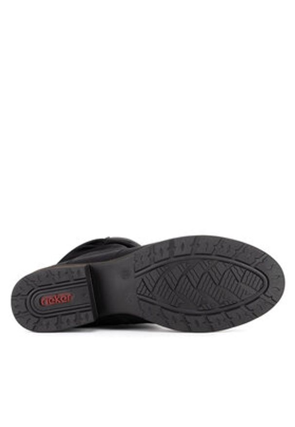 Rieker Botki Z9583-00 Czarny. Kolor: czarny. Materiał: materiał