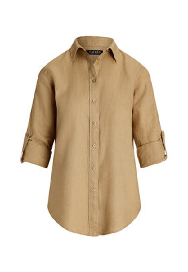 Lauren Ralph Lauren - LAUREN RALPH LAUREN Koszula 200782777060 Beżowy Relaxed Fit. Kolor: beżowy. Materiał: len