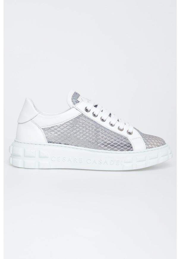 Sneakersy damskie skórzane CESARE CASADEI. Materiał: skóra