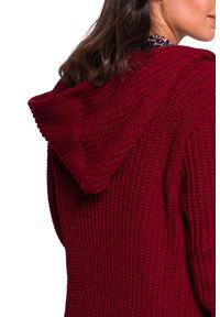 BE Knit - Długi sweter kardigan w stylu boho z frędzlami i kapturem. Typ kołnierza: kaptur. Materiał: materiał, akryl. Długość rękawa: długi rękaw. Długość: długie. Styl: boho #4