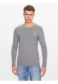 Guess Longsleeve M2YI28 J1314 Szary Slim Fit. Kolor: szary. Materiał: bawełna. Długość rękawa: długi rękaw