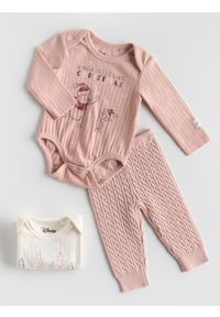 Reserved - Bawełniane body Kubuś Puchatek - brudny róż. Kolor: różowy. Materiał: bawełna. Wzór: motyw z bajki #1