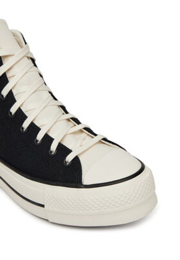 Converse Trampki Chuck Taylor All Star Lift Platform Crafted Laces A12552C Czarny. Kolor: czarny. Materiał: materiał. Obcas: na platformie
