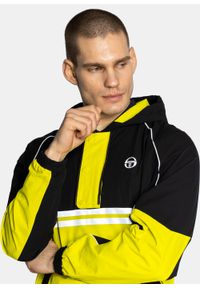 SERGIO TACCHINI - Kurtka sportowa męska Sergio Tacchini Netem Track Jacket BLK/LIM. Okazja: na spotkanie biznesowe. Kolor: czarny. Materiał: dresówka. Styl: sportowy #2