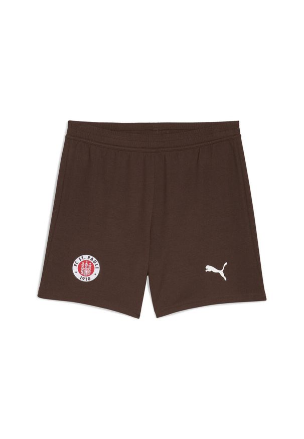 Puma - Młodzieżowe szorty FC St. Pauli 25/26 PUMA Espresso Brown White. Kolor: biały, wielokolorowy, brązowy. Materiał: tkanina. Sport: piłka nożna