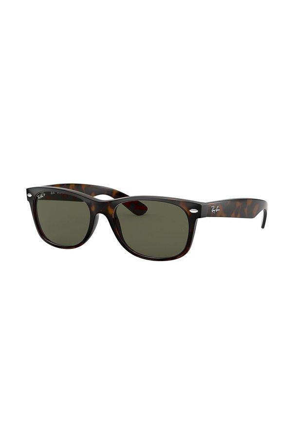 Ray-Ban - Okulary New Wayfarer. Kształt: prostokątne. Kolor: brązowy