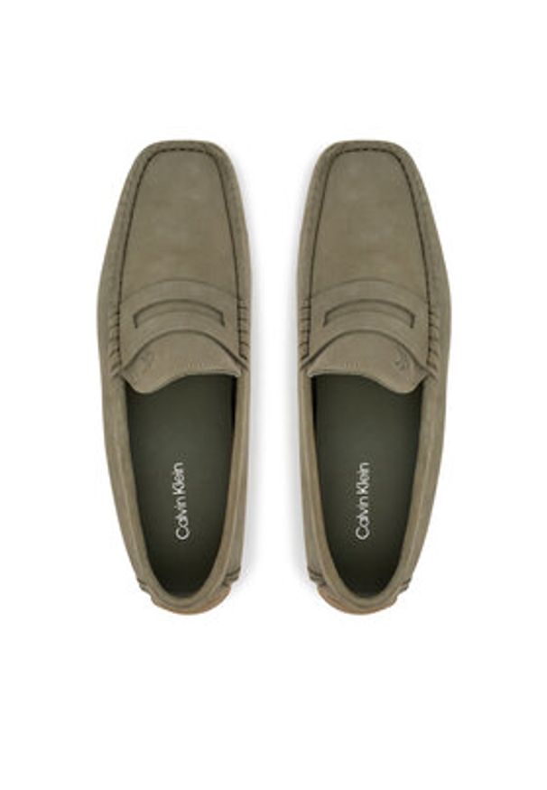 Calvin Klein Mokasyny Driver Penny Nu HM0HM01866 Zielony. Kolor: zielony. Materiał: skóra
