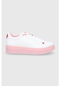 Aldo buty Rosecloud kolor biały. Nosek buta: okrągły. Zapięcie: sznurówki. Kolor: biały. Materiał: guma. Obcas: na platformie