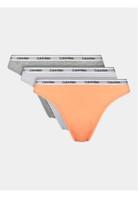 Calvin Klein Underwear Komplet 3 par stringów 000QD5209E Kolorowy. Materiał: bawełna. Wzór: kolorowy #1