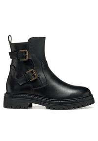 Geox Botki D Iridea D36HRC 00043 C9999 Czarny. Kolor: czarny. Materiał: skóra