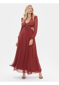 Marciano Guess Sukienka wieczorowa 3BGK51 8637Z Bordowy Regular Fit. Kolor: czerwony. Materiał: syntetyk. Styl: wizytowy #4