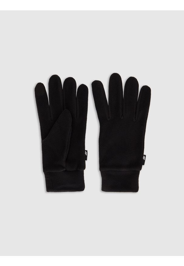 4f - 4F Rękawiczki dzianinowe Touch Screen uniseks - czarne XS. Kolor: czarny. Materiał: dzianina. Sezon: zima. Styl: casual, klasyczny
