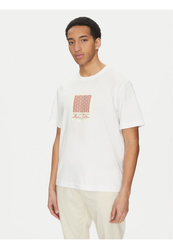Jack & Jones - Jack&Jones T-Shirt Islington 12273019 Biały Loose Fit. Kolor: biały. Materiał: bawełna